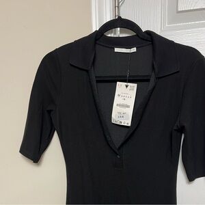 Elegant Black Zara Dress with Collar
Zara ID: Polo interlock dress